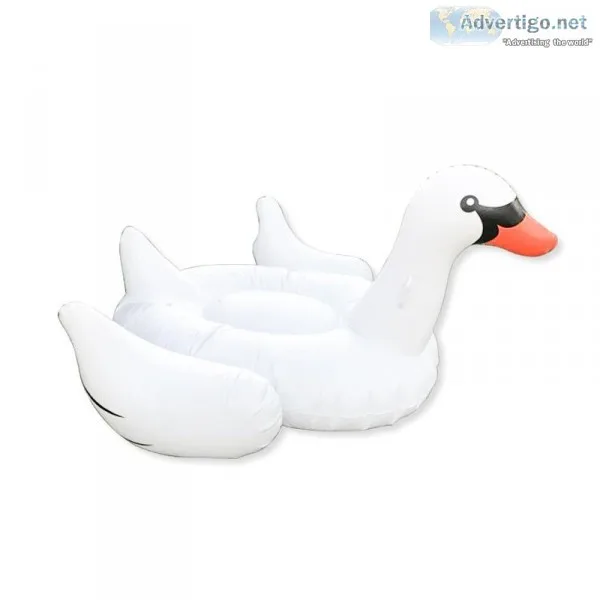 Inflatable White Swan