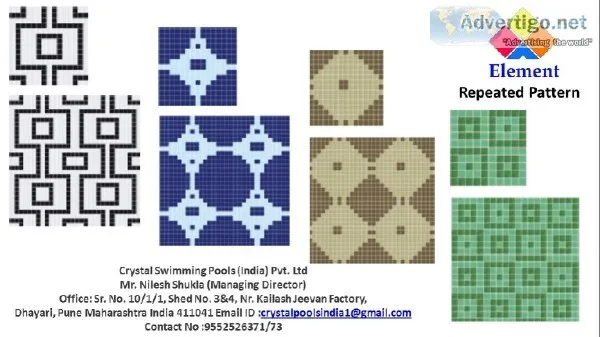 Glass mosaic tiles - Repeated Pattern