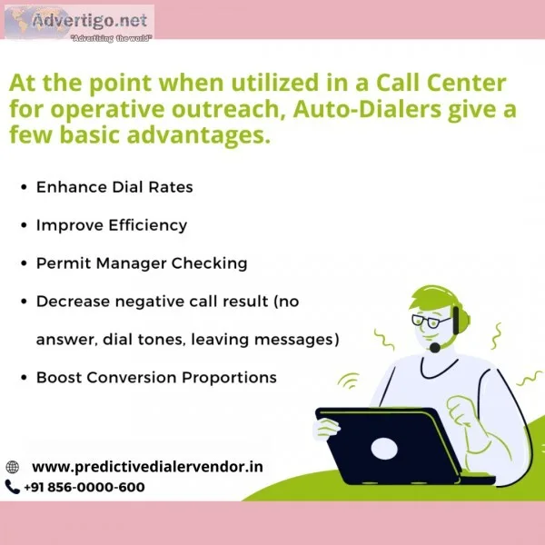 Hosted predictive dialer software for call center
