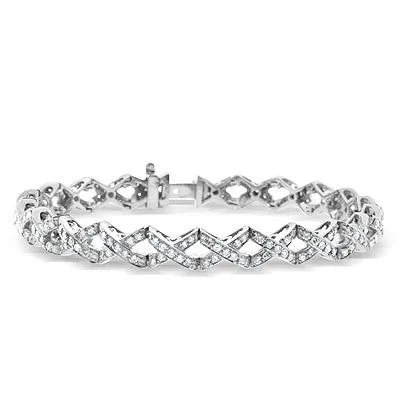 Pave Diamond Chain Link Bracelet