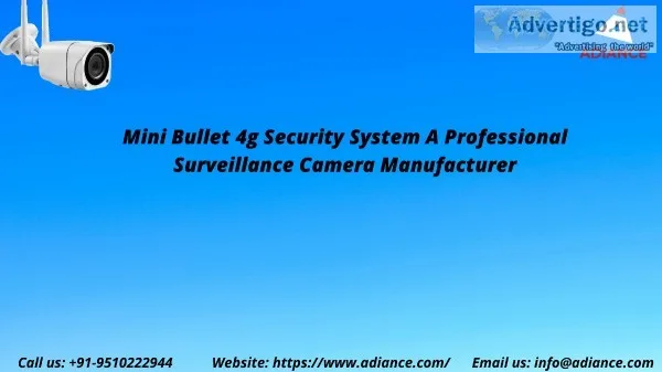 Mini Bullet 4g Security System A Professional Surveillance Camer