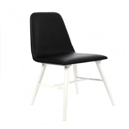 Spank Black And White 4 Legged Dining Chair