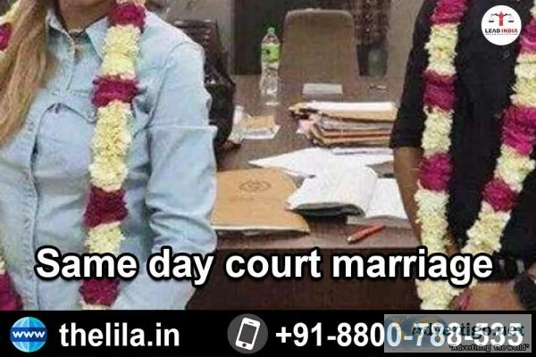 Same day court marriage  Lead India Law Associates