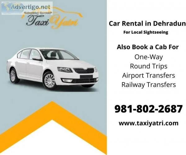 Enjoy Your Weekend with Car Rental in Dehradun