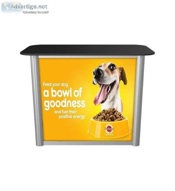Large Selection of Trade Show Counters Tables and Podiums