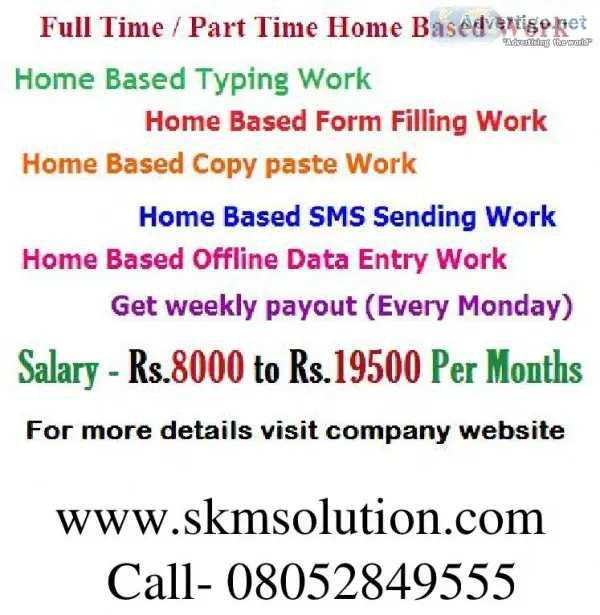 Online jobs to work from home