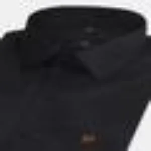 Men black color simple regular fit cotton shirt