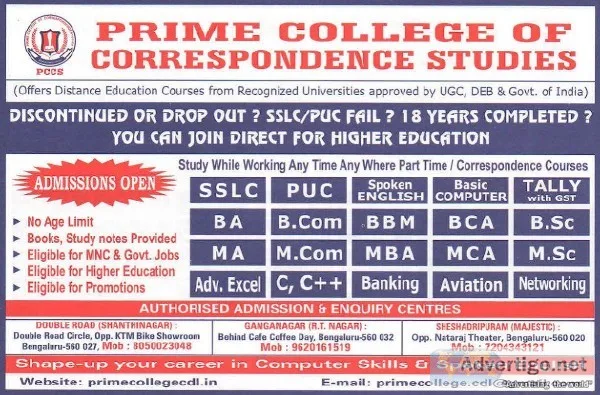 Complete educational correspondence studies.