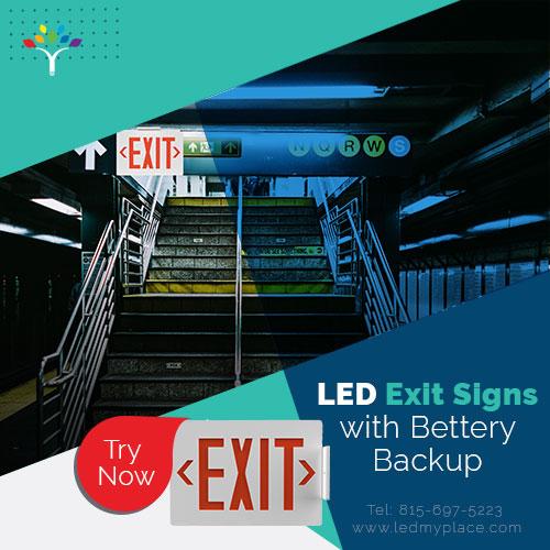Buy Now LED Exit Signs With Battery Backup
