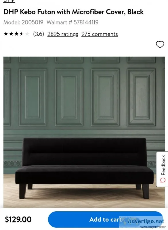2 Black Futons