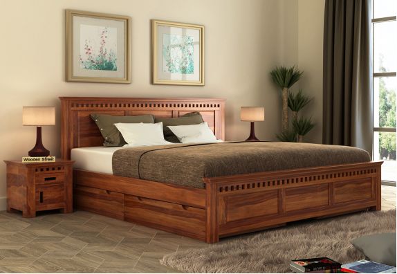 Get the best wooden bed online in india
