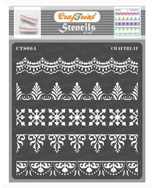 CrafTreat Ornate Border stencil design for craftS