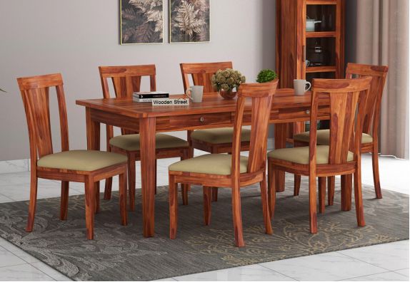 Order online wooden 6 seater dining table set at woodenstreet