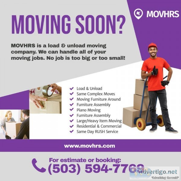 Moving Loading Unloading Call MOVHRS 30hr