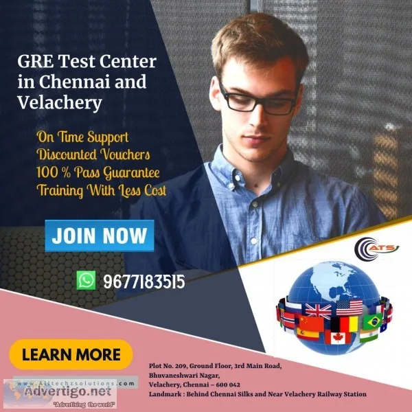 GRE Test Center in Chennai and Velachery