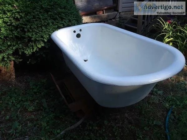 Cast Iron Tub with claw feet.
