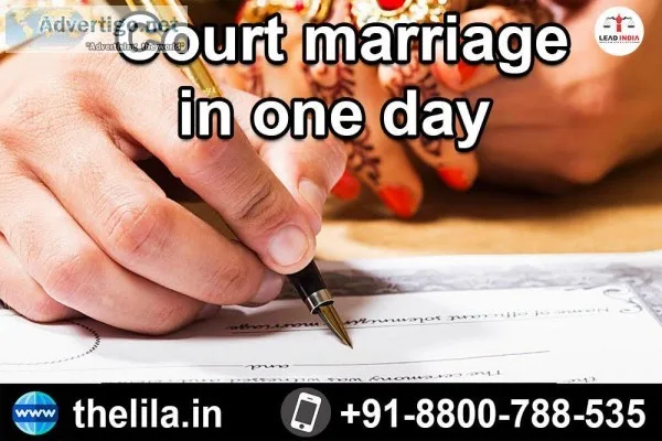 Court marriage in one day - Lead India Law Associates