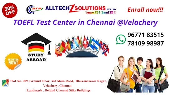 TOEFL Test Center in Chennai and Velachery