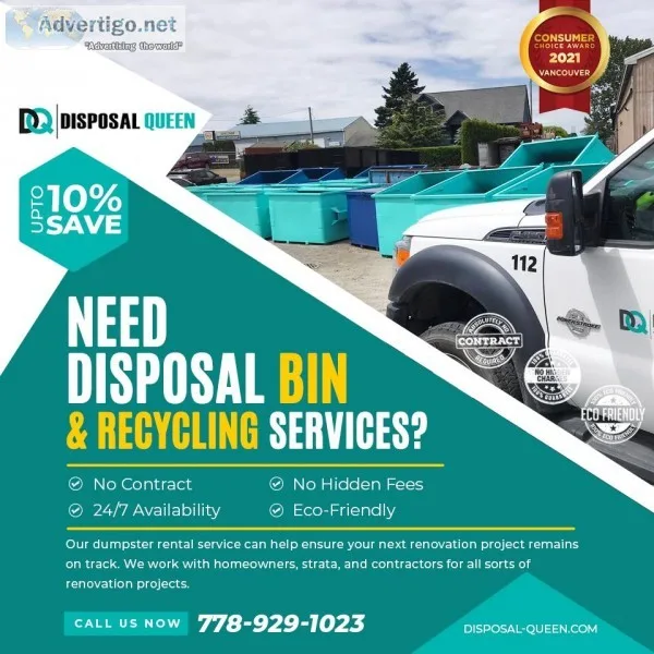 Lowest Price Bin Rental Vancouver