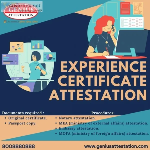 Experience certificate attestation in uae
