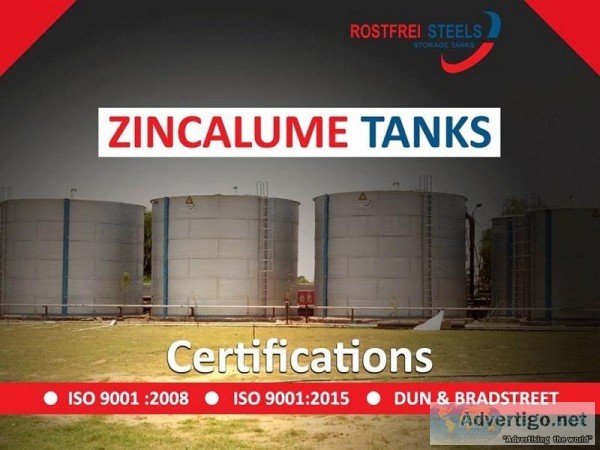 Zincalume Storage Tanks - Rostfrei Steel