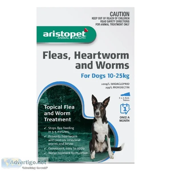 Buy Aristopet Spot-On Treatment For Dogs 10-25Kg Blue  DiscountP
