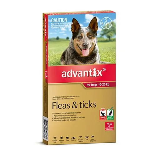 Buy Advantix For Large Dogs 10-25Kg 6 Pack Red  DiscountPetCare