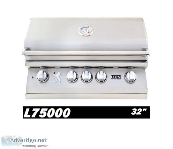 Lion L75000 32-Inch Stainless Steel Built-In Propane Gas Grill
