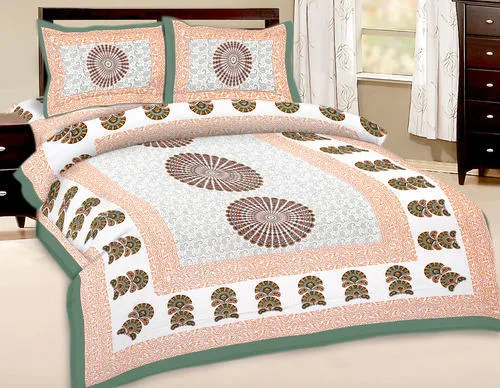 Buy sanganeri print bedsheet at best price