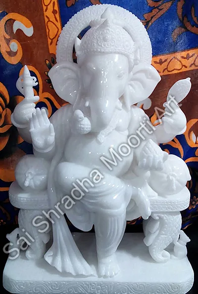 Buy lord ganesha marble idol - customization facility available