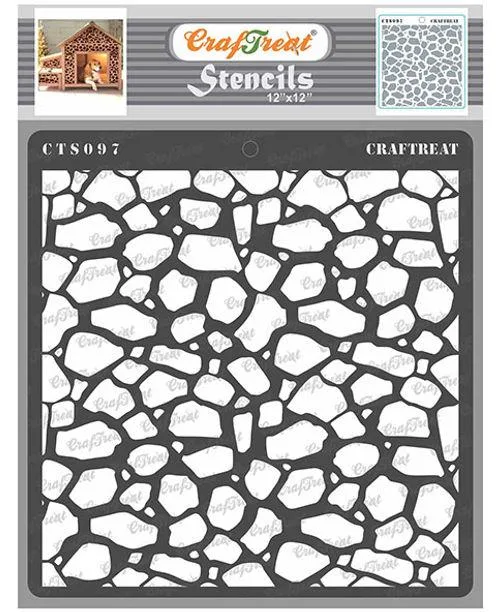 Stone Background Stencil for Wall Decor