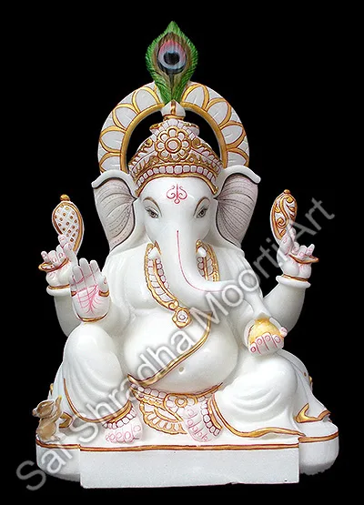 Buy lord ganesha marble idol - customization facility available