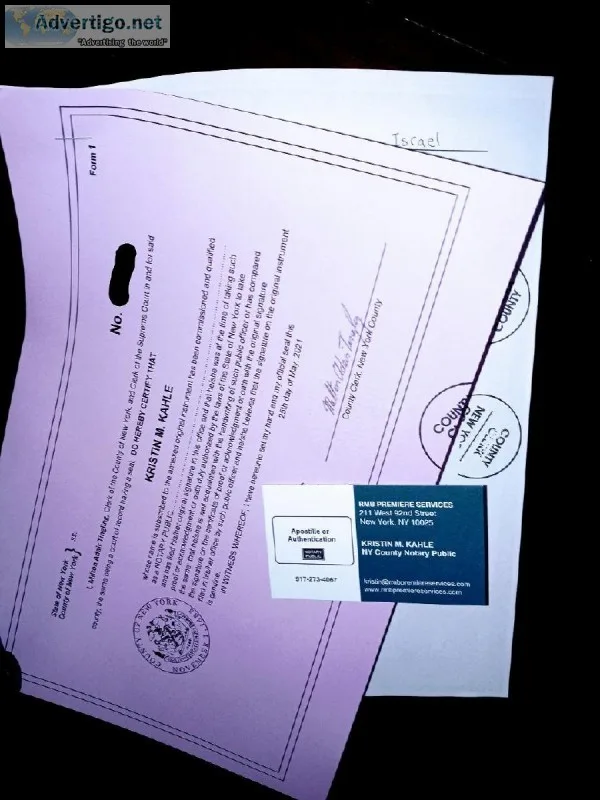 ISRAEL NOTARY APOSTILLE and TRANSLATION SERVICES
