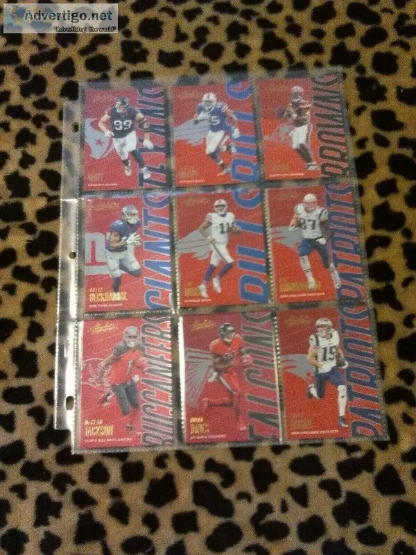 (1) binder sheet 9 pocket football cards