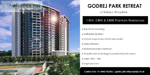Godrej Park Retreat at Sarjapur Bangalore  New Launch Project