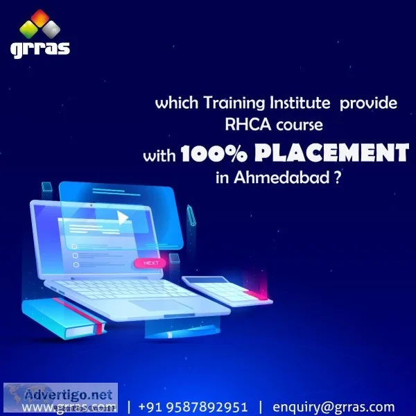 Which training institute provides RHCA Course with 100% placemen
