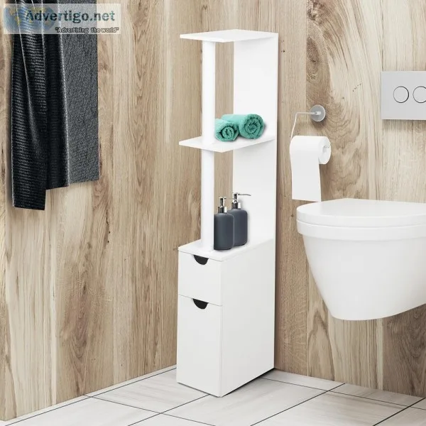 Artiss Freestanding Bathroom Storage Cabinet - White