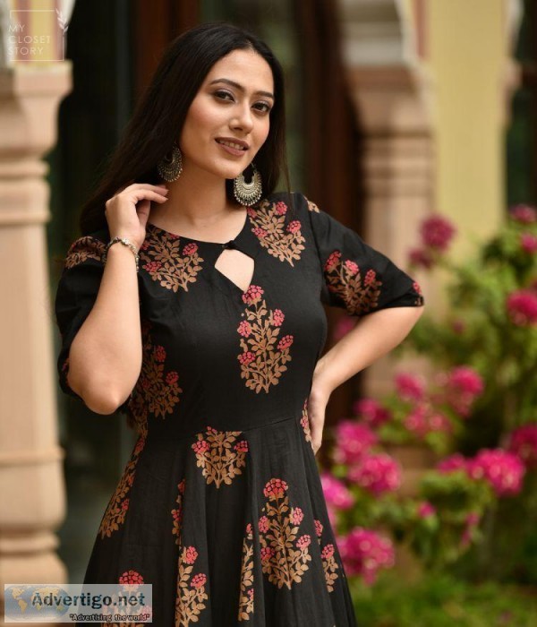Purchase Now Anarkali Dress in Cotton Online