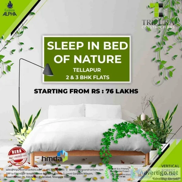 Flats for sale in tellapur nallagandla | tripura constructions