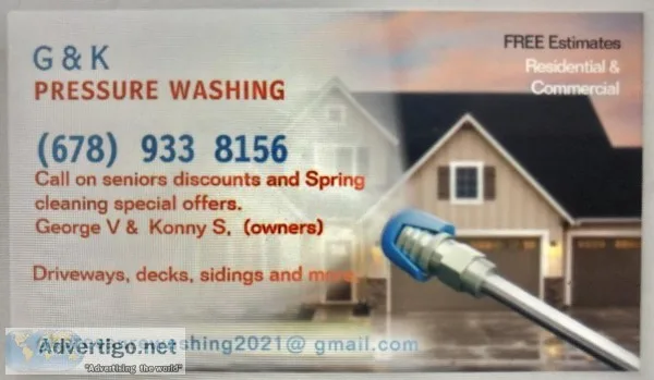 Pressure washing services