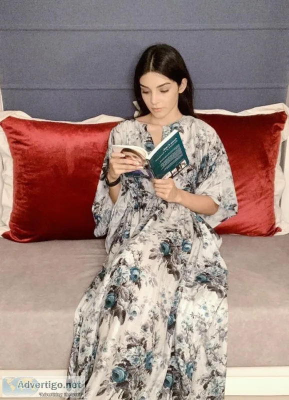 Best Exotic Blue and Black Cotton Kaftan