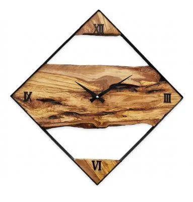 Attractive angular live edge decorative wall clocks at BEST DEAL