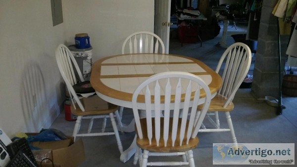Table and 4 chairs for sale