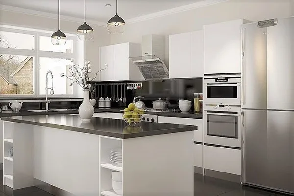 Components of the modern storage kitchen cabinets