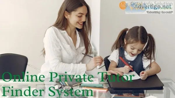 Online private tutor finder system