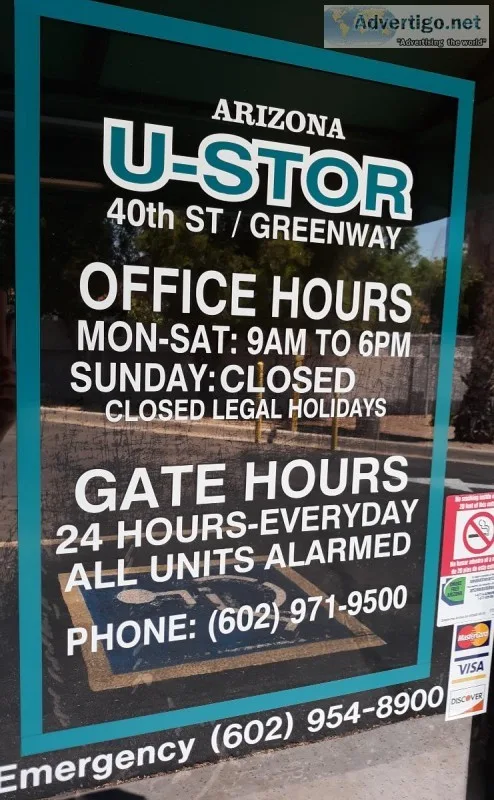 We have some storage unit available...hurry in
