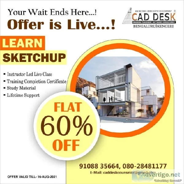 CAD DESK KengeriBangalore&nda sh offers training on Sketch up