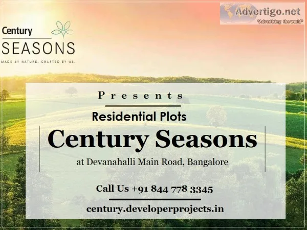 Century Seasons Devanahalli Main Road  A New Era Of Luxury Livin