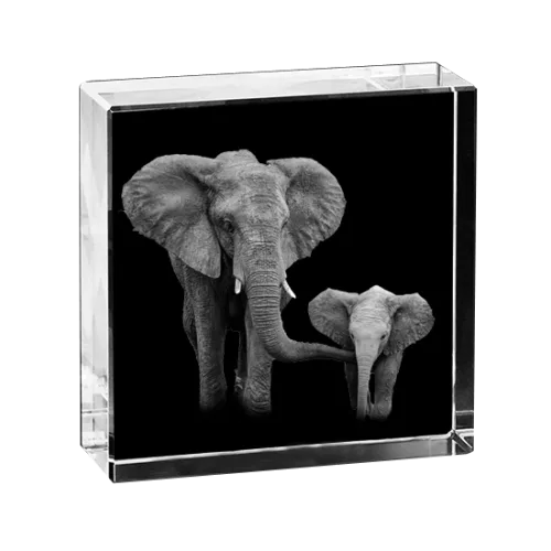 Blue Crystal Personalized 3D Laser Engraved Crystal Gifts