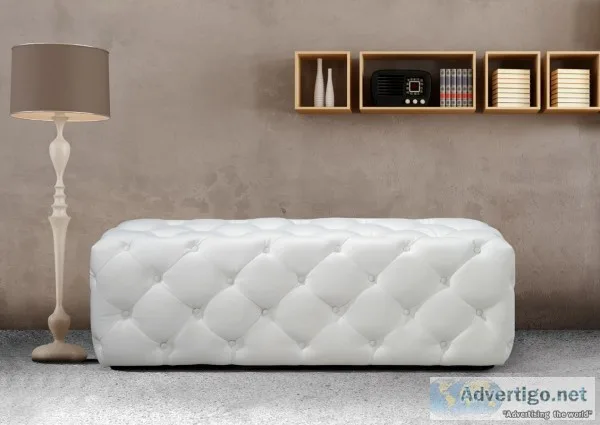Buy maria modern white eco-leather bench collection online